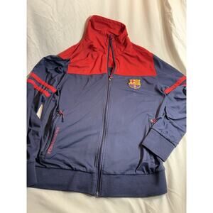 Rogers FCB Barcelona Soccer Blue Full Zip Jacket Mens Size Large Pockets